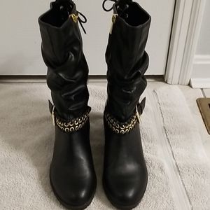 Thalia Sodi Jannice black mid-calf boots